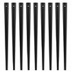 Staircase Metal Balusters, 32.28'' x 1'' Flat Aluminum Alloy Decorative Banister Spindles, 51 Pack Deck Baluster with Screws, Classic Hollow Deck Railing Satin Black Powder Coated for Porch