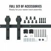 8FT Sliding Barn Door Hardware Closet Track Kit for Single Door J Hanger