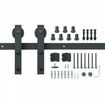 8FT Sliding Barn Door Hardware Closet Track Kit for Single Door J Hanger