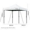 ALFORDSON Gazebo 3x3 Pop Up Tent Wedding Canopy White