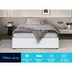 ALFORDSON Bed Frame King Single Gas Lift Storage Mattress Base Boucle WILBUR