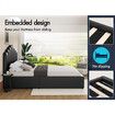 ALFORDSON Bed Frame Double Size Gas Lift Storage Base Wooden Black MILTON