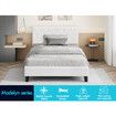 ALFORDSON Bed Frame King Single Wooden Base Platform White Boucle MADELYN