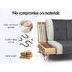 ALFORDSON Sofa Bed Lounge 3 Seater Futon Couch Beds Cup Holder Fabric Grey