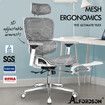 ALFORDSON Ergonomic Office Chair Executive White Grey