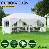 ALFORDSON Gazebo Marquee 3x6 Outdoor Party Tent Camping Portable Side Wall White