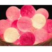 1 Set of 20 LED Pink 5cm Cotton Ball Battery Powered String Lights Christmas Gift Home Wedding Party Girl Bedroom Decoration Outdoor Indoor Table