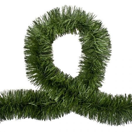 5x 2.5m Christmas Tinsel Xmas Garland Sparkly Snowflake Party Natural Home D茅cor, Pine Green