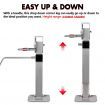 X-BULL 4x 440mm Drop Down Corner Legs Steadies Handle Steel Foot Caravan Trailer Silver