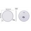 Interior Ave - LED Round Frameless Salon / Bathroom Wall Mirror - 80m