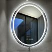 Interior Ave - LED Oval Frameless Salon / Bathroom Wall Mirror - 50 x 70cm