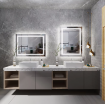 Interior Ave - LED Rectangle Frameless Salon / Bathroom Wall Mirror - 90 x 70cm