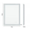 Interior Ave - LED Rectangle Frameless Salon / Bathroom Wall Mirror - 90 x 70cm