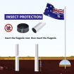 9.1m Flag Pole Kit Telescopic Heavy Duty 16 Gauge Aluminium with Flag