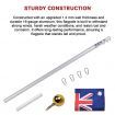 9.1m Flag Pole Kit Telescopic Heavy Duty 16 Gauge Aluminium with Flag