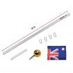 9.1m Flag Pole Kit Telescopic Heavy Duty 16 Gauge Aluminium with Flag