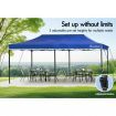 ALFORDSON Gazebo 3x6m Pop Up Marquee Outdoor Folding Tent Wedding Canopy Blue