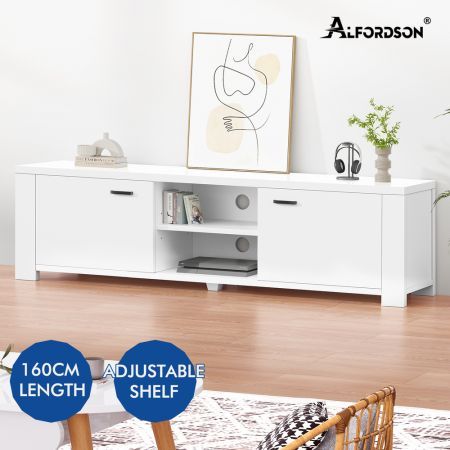 ALFORDSON Entertainment Unit TV Cabinet Stand 160cm White