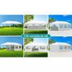 ALFORDSON Gazebo 3x9m Outdoor Wedding Party Tent Camping PE Portable White with Walls
