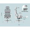 ALFORDSON Ergonomic Office Chair Executive White Grey