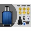ALFORDSON Luggage 3PCS Set Suitcase Trolley TSA Carry on Hard Case Blue