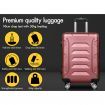 ALFORDSON Luggage 3PCS Set Suitcase Trolley TSA Carry on Hard Case Pink