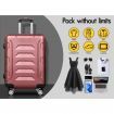 ALFORDSON Luggage 3PCS Set Suitcase Trolley TSA Carry on Hard Case Pink