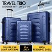 ALFORDSON Luggage 3PCS Set Suitcase Trolley TSA Carry on Hard Case Navy