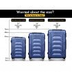 ALFORDSON Luggage 3PCS Set Suitcase Trolley TSA Carry on Hard Case Navy