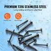 40 Pack Invisible Cable Railing kit, T316 Stainless Steel 3.2mm Invisible Receiver and Swage Stud End for Cable Railing, Swage Tensioner 3.2mm for Wood/Metal Post, Cable Railing Hardware, Black