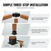 Pergola Bracket Kit 152x152mm, 4pcs 3-Way Heavy Duty Corner Bracket Woodworks DIY Post Base Kit, Easy Installation Wooden Beams for Gazebos, Patio Pergolas, Log Cabin Outdoor Pergola Hardware