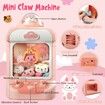 Claw Machine for Kids, Mini Vending Machines Candy Grabber Prize Dispenser Toys for Girls, Electronic Arcade Claw Game Machine for Party Birthday with Lights Sound and 20 Plush Toys