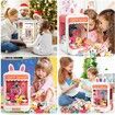 Kids Claw Machine, Mini Candy Vending Grabber, Prize Dispenser Toys for Girls and Boys, Electronic Claw Game Machine for Party Birthdays with Lights Sound, Includes 20 Plush and 10 Mini Toys