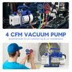 4CFM Vacuum Pump Set 1/3 HP 1 Stage Air Conditioning HVAC Refrigeration Auto AC Repair Tools Food Clothes Packaging R134A R410 Manifold Gauges