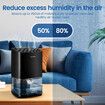 1000ml Small Dehumidifier Portable Moisture Absorber Compact Quiet Home Humidity Trap Bathroom Bedroom Closet Car Dehumidification System with LED Light