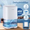 1000ml Small Dehumidifier Moisture Absorber Portable Compact Quiet Humidity Trap Home Bathroom Bedroom Closet Car Dehumidification System with LED Light