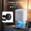 1000ml Small Dehumidifier Moisture Absorber Portable Compact Quiet Humidity Trap Home Bathroom Bedroom Closet Car Dehumidification System with LED Light