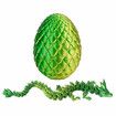 3D Printed Egg Articulated Crystal Dragon Model Mystery Surprise Gift Laser Printing Fidget Toys Home Office Desk Car Decorations 29cm