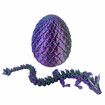 Large Dragon Egg 3D Printed Gift Flexible Fidget Toys Full Articulated Crystal Decoration Home Office Desk Display Model Birthday Christmas Easter Gifts