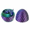 Large Dragon Egg 3D Printed Gift Flexible Fidget Toys Full Articulated Crystal Decoration Home Office Desk Display Model Birthday Christmas Easter Gifts