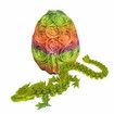 29cm Dragon Egg 3D Printed Rose Easter Eggs Full Articulated Crystal Scale Model Figurine Gifts Fidget Toys for Childrens Birthday Christmas