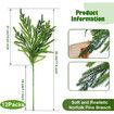 10 Pcs Christmas Norfolk Pine Branches, Norfolk Pine Artificial Christmas Branches DIY Crafts Faux Christmas Norfolk Pine Branches