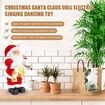 Electric Santa Claus Stuffed Plush Toy with Lighting Handheld Lamps for Kids Family Xmas Gift Decorations