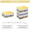 Plastic Storage Organizer for Lego Box Kids Child Toy Stackable Containers with Lids Bins 1 Layers Adjustable Compartments Building Blocks Chest Case (Yellow)