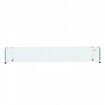Glass Wind Guard for Rectangular Fire Pit Table 748 x 340 x 165 mm, 8mm Thick and Sturdy Tempered Glass Panel with Hard Aluminum Corner Bracket & Rubber Feet, Easy to Assemble