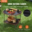 Folding Camping Table, Outdoor Portable Side Tables, Lightweight Fold Up Table, 600D Oxford Fabric & Steel Ultra Compact Work Table with Large Storage & Carry Bag, For Beach Picnic, 28.3"x24"