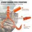 Log Skidding Tongs, 45.7cm 2 Claw Log Lifting Tongs, Heavy Duty Rotating Steel Lumber Skidding Tongs, 350 kg Loading Capacity, Log Lifting, Handling, Dragging & Carrying Tool
