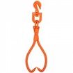 Log Skidding Tongs, 45.7cm 2 Claw Log Lifting Tongs, Heavy Duty Rotating Steel Lumber Skidding Tongs, 350 kg Loading Capacity, Log Lifting, Handling, Dragging & Carrying Tool