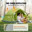 Camping Tent, 7 x 7 x 4 ft Fit for 6 Person, Waterproof Lightweight Backpacking Tent, Easy Setup, with Door and Window, for Outdoor Family Camping, Hiking, Hunting, Mountaineering Travel
