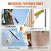 Manual Pole Saw Extendable Tree Pruner 1.4 m-3 m Aluminum Alloy Pole